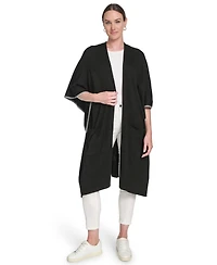Calvin Klein Tipped Knit Shawl Ruana