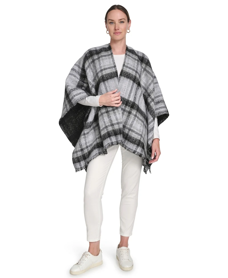 Calvin Klein Double Face Plaid Shawl