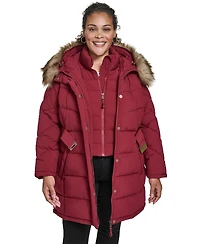 Tommy Hilfiger Plus Hooded Puffer Coat