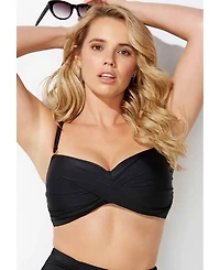 Swimsuits for All Women's Valentine Ruched Bandeau Bikini Top