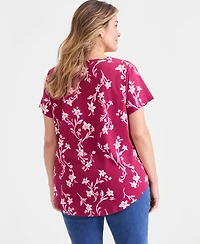 Style & Co Plus Perfect V-Neck T-Shirt