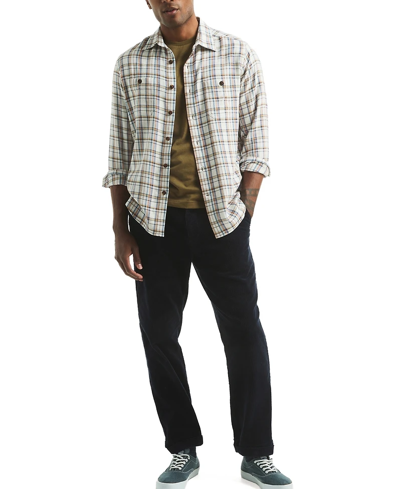 Nautica Men's Stretch Flannel Plaid Shirt