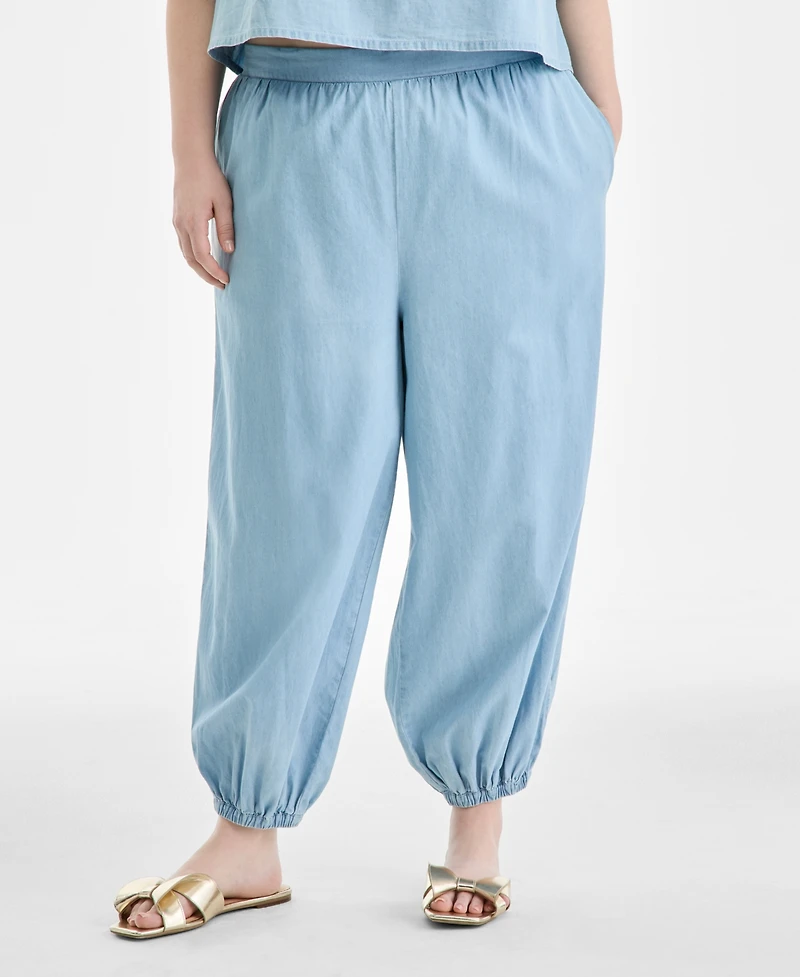 On 34th Plus Size High Rise Elastic Waist Pants, Macy's Exclusive