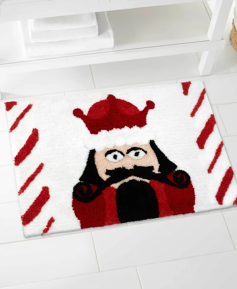 Avanti Peppermint Nutcracker Polyester Bath Rug, 30" x 20"