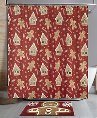 Avanti Gingerbread Man Polyester Shower Curtain, 72" x 72"