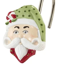 Avanti Peppermint Nutcracker Resin Shower Hooks, Set of 12