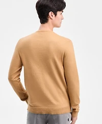 Alfani Men's Solid V-Neck Cotton Sweater, Created for Macy's