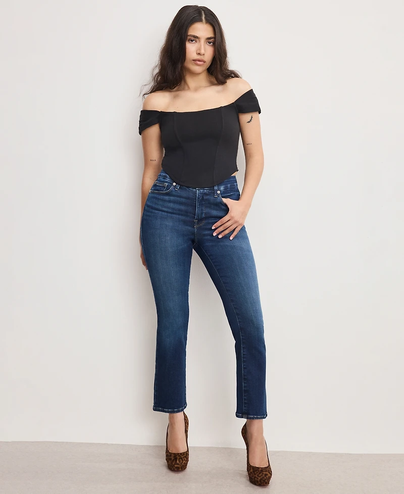 Good American Petite Dolly Jolean Mid Rise Jeans
