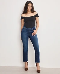 Good American Petite Dolly Jolean Mid Rise Jeans