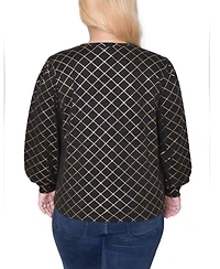 Ny Collection Plus Bishop Sleeve Pullover Top