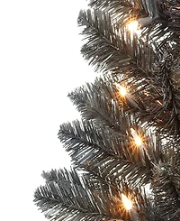Puleo 7' Pre-Lit Artificial Carson Pine Tree
