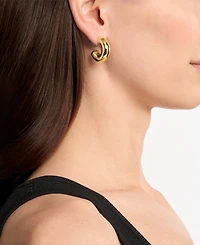 Michael Kors Gold-Tone Reversible Hoop Earrings