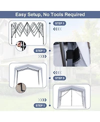 Costway 10 X 10 Ft Pop up Canopy Tent with 4 Sidewalls Mesh Netting Wheeled Bag 8 Stakes
