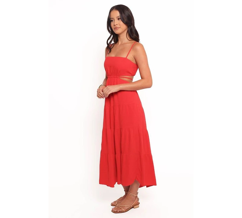 Petal and Pup Women's Indra Midi Dress - Red