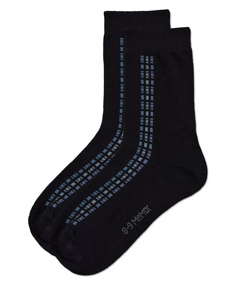 Memoi Boy's Vertical Dashed Line Crew Socks