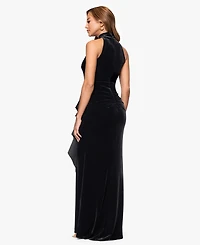 Xscape Women's Halter Neck Side Ruched Dress