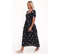 Petal and Pup Women's Rosemarie Midi Dress - Black Floral