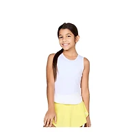 Sofibella Girls Uv White Tennis Tank Top - / Xxs