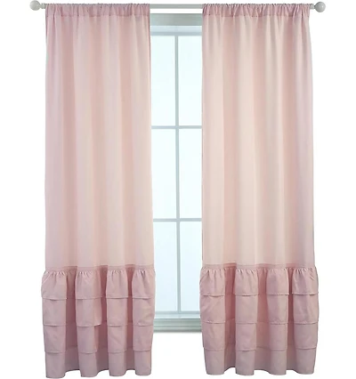 Shadisfy Pink Light Filtering Curtains Soft Microfiber Fabric Window Drapes, Thermal Insulated Grommet for Bedroom(42" W X 84" H, 2 Panels)