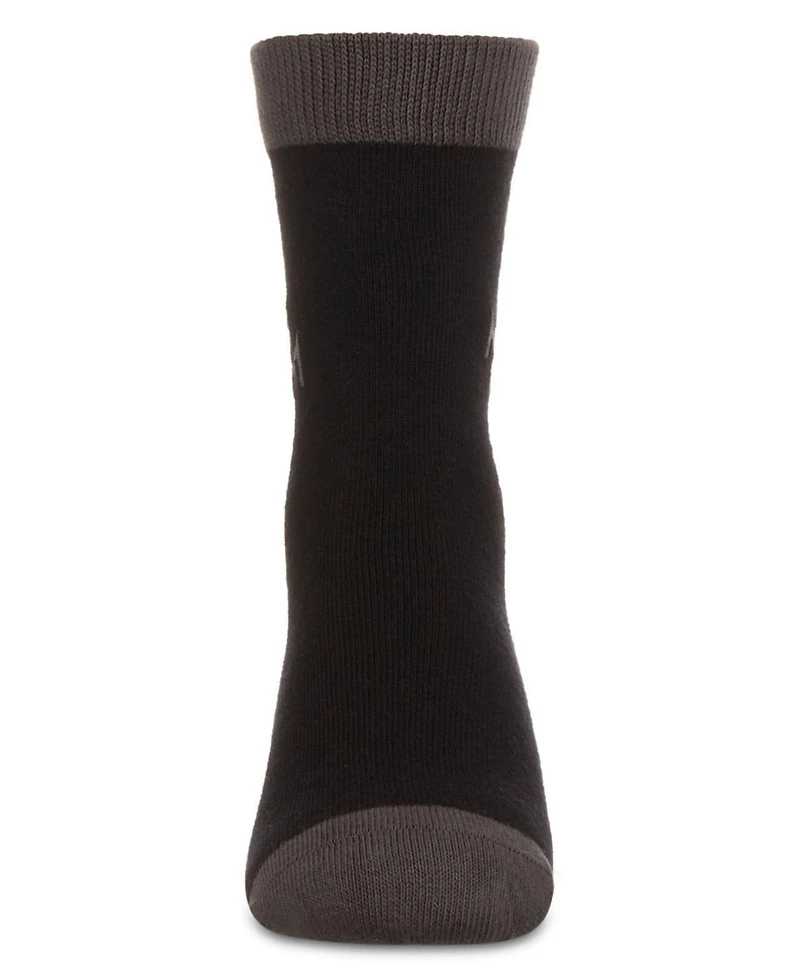 Memoi Boys Overlapped-m Cotton-Rich Fine-Gauge Crew Sock