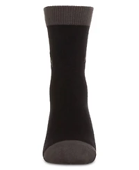 Memoi Boys Overlapped-m Cotton-Rich Fine-Gauge Crew Sock