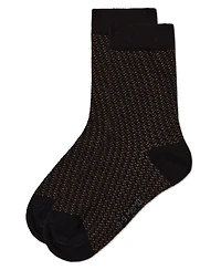 Memoi Boys Bicolor Dashline Crew Socks