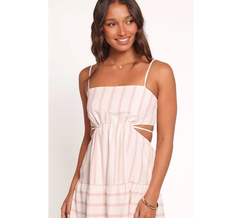 Petal and Pup Women's Evelin Midi Dress - Pink Stripe