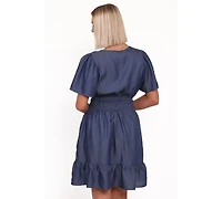 Petal and Pup Women's Morwenna Mini Dress - Chambray
