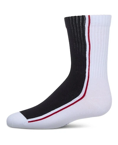 Memoi Girls Color Block Stripe Crew Socks