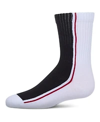 Memoi Girls Color Block Stripe Crew Socks