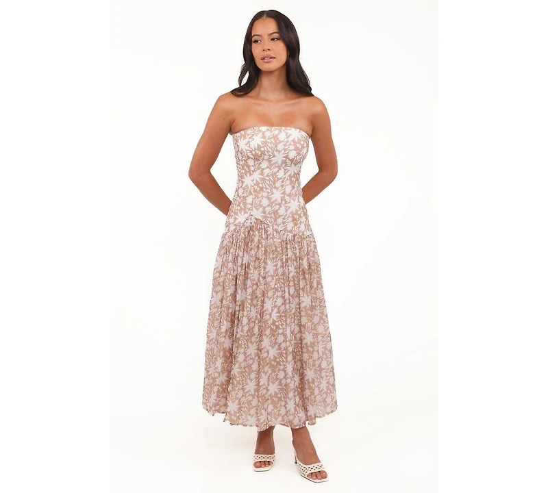 Petal and Pup Women's Nyx Strapless Maxi Dress - Mocha