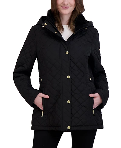 Laundry By Shelli Segal Women's Quilted Hooded Coat