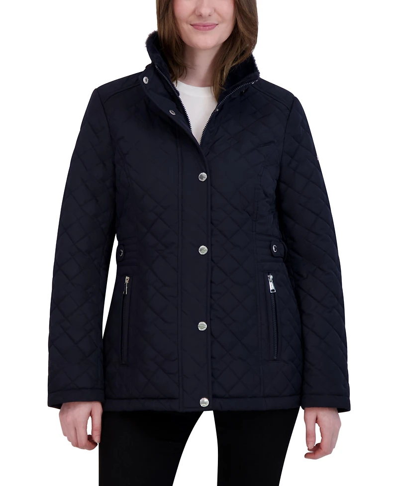 Laundry By Shelli Segal Women's Quilted Hooded Coat