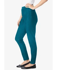 Woman Within Women's Tall Pull-On Elastic-Waist Stretch Fineline Denim Jeans