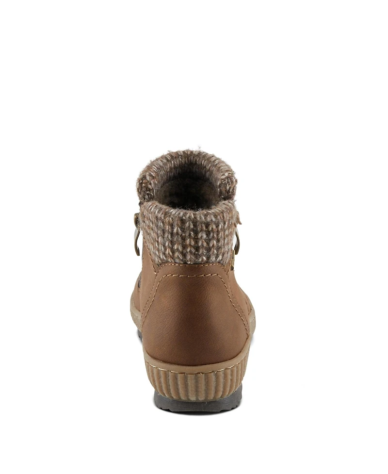 Spring Step Cleora Water Resistant Dual-Zip Bootie with Faux Shearling Lining