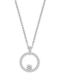 Swarovski Pave Circle Crystal Pendant Necklace