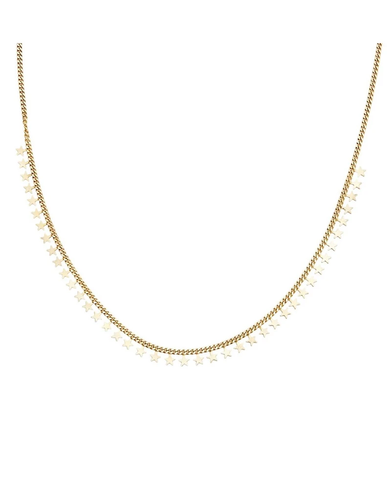 Spero London Multiple Star Sterling Silver Station Necklace