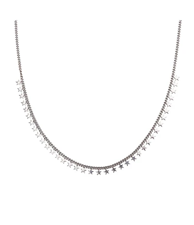 Spero London Multiple Star Sterling Silver Station Necklace