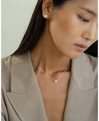 Sterling Silver 18k Gold Plated Eleanor Pearl Necklace