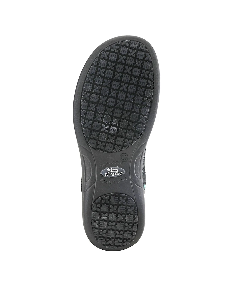 Spring Step Professional Winfrey-Flutter Printed Slip-On Shoe with Removable Insole and Skid-Resistant Sole