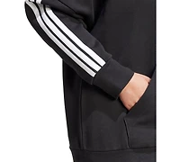 adidas Plus Essentials 3-Stripes Full-Zip Fleece Hoodie