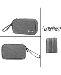 Bubm Gray Travel Case for Nintendo 3DS/3DS Xl/New 2DS Xl - Double Compartment Protective Carrying Bag with Accessory Storage