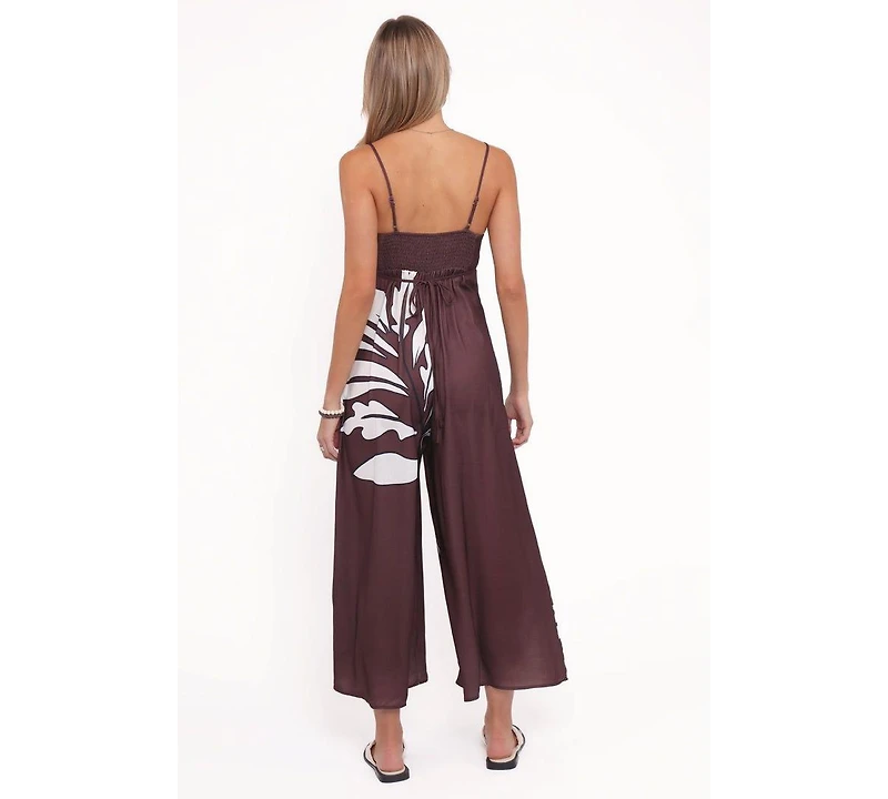 Petal and Pup Women's Delfina Jumpsuit - Brown Palm