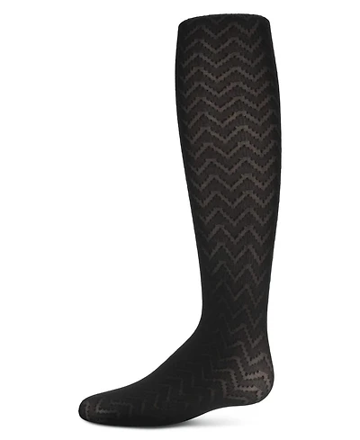 Memoi Girls' Wave Semi Opaque Nylon Tights