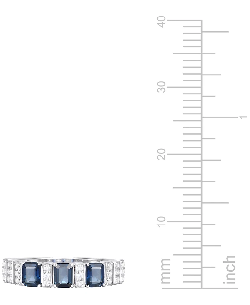 Macy's Gemstone and Diamond Ring (1/6 ct. t.w.) 14K Gold White