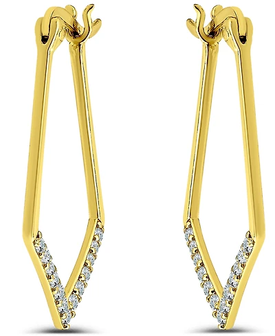 Giani Bernini Cubic Zirconia Hoop Earrings (1/2 ct. t.w.) in 18K Gold Over Sterling Silver, Macy's Exclusive