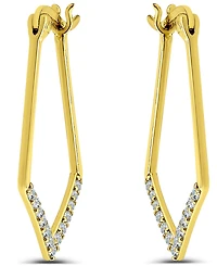 Giani Bernini Cubic Zirconia Hoop Earrings (1/2 ct. t.w.) in 18K Gold Over Sterling Silver, Macy's Exclusive