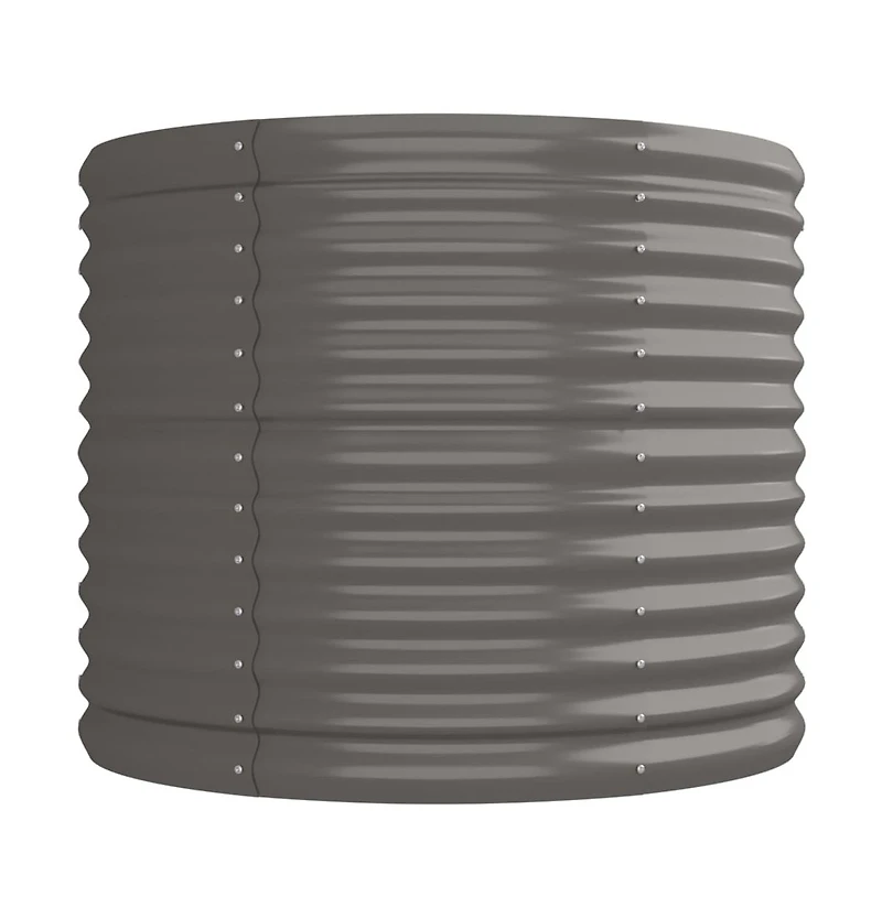 Garden Raised Bed Grey Powder-coated steel Large Durable