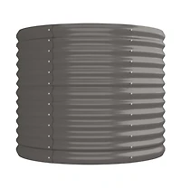 Garden Raised Bed Grey Powder-coated steel Large Durable