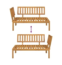 vidaXL Pallet Sofa Natural Wood Solid Acacia Wood Medium Modular